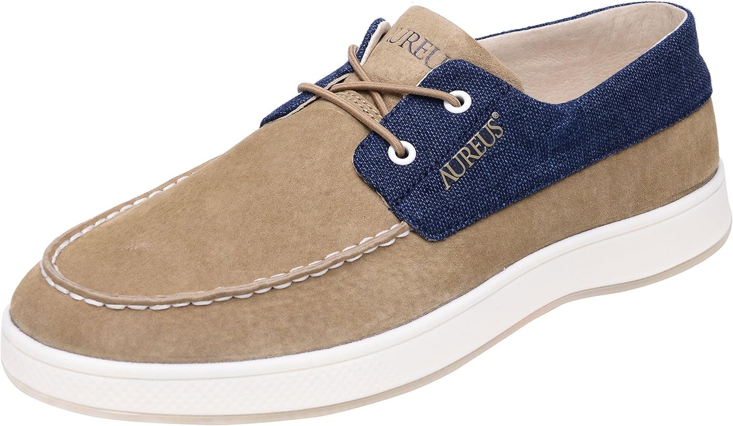 Aureus Men�s Clasico Khaki/Navy Blue Nubuck