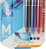 Pilot Frixion Clicker Retractable Erasable Rollerball 0.7 mm Pack of 3 view 2