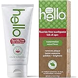 Hello Oral Care Kids Fluoride Free and SLS Free Toothpaste, Natural Watermelon, 4.2 Ounce