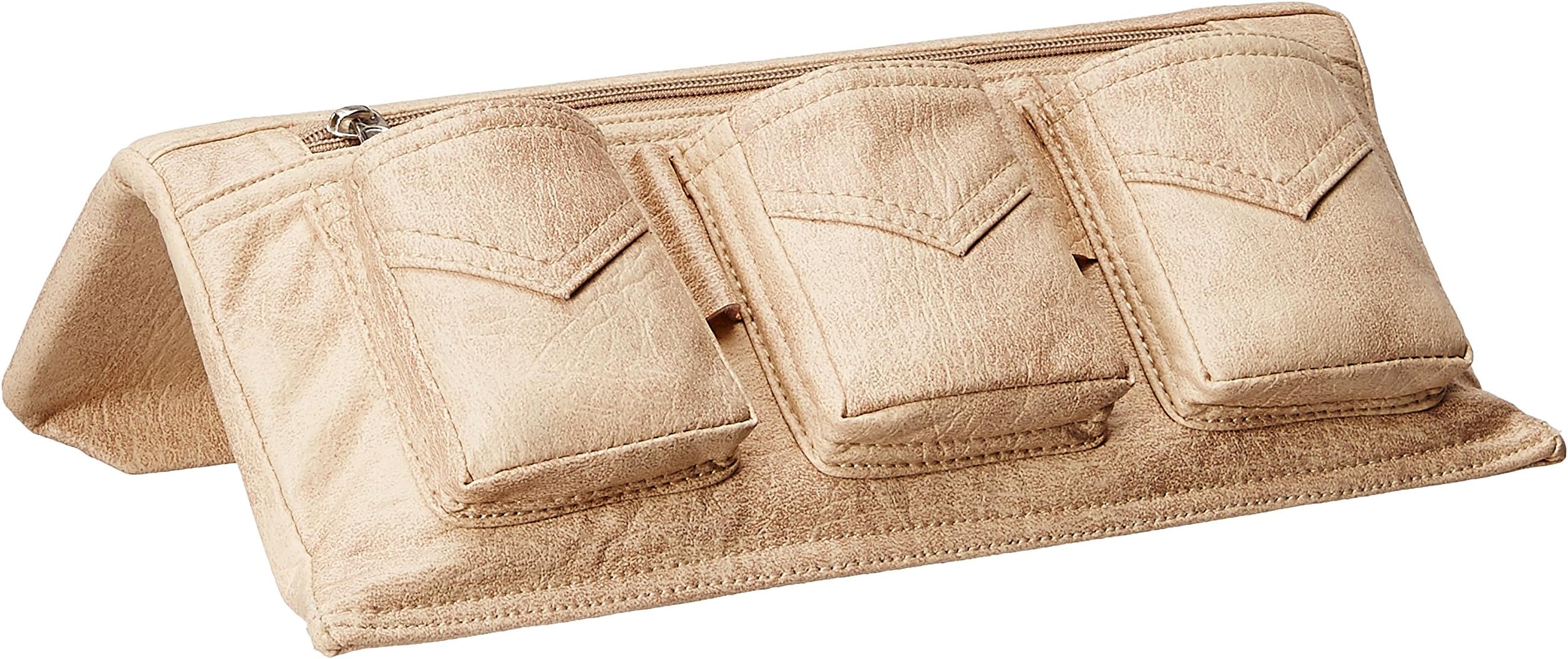 Smoke Car Accessories Plain 3 Pocket Car Arm Rest with Mobile Holder (Beige)