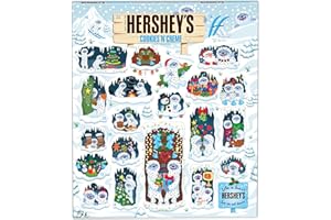 Hershey's Cookies 'N Cream Chocolate Advent Calendar 2025, Christmas Stocking Stuffers and Christmas Candy for Kids - 212g