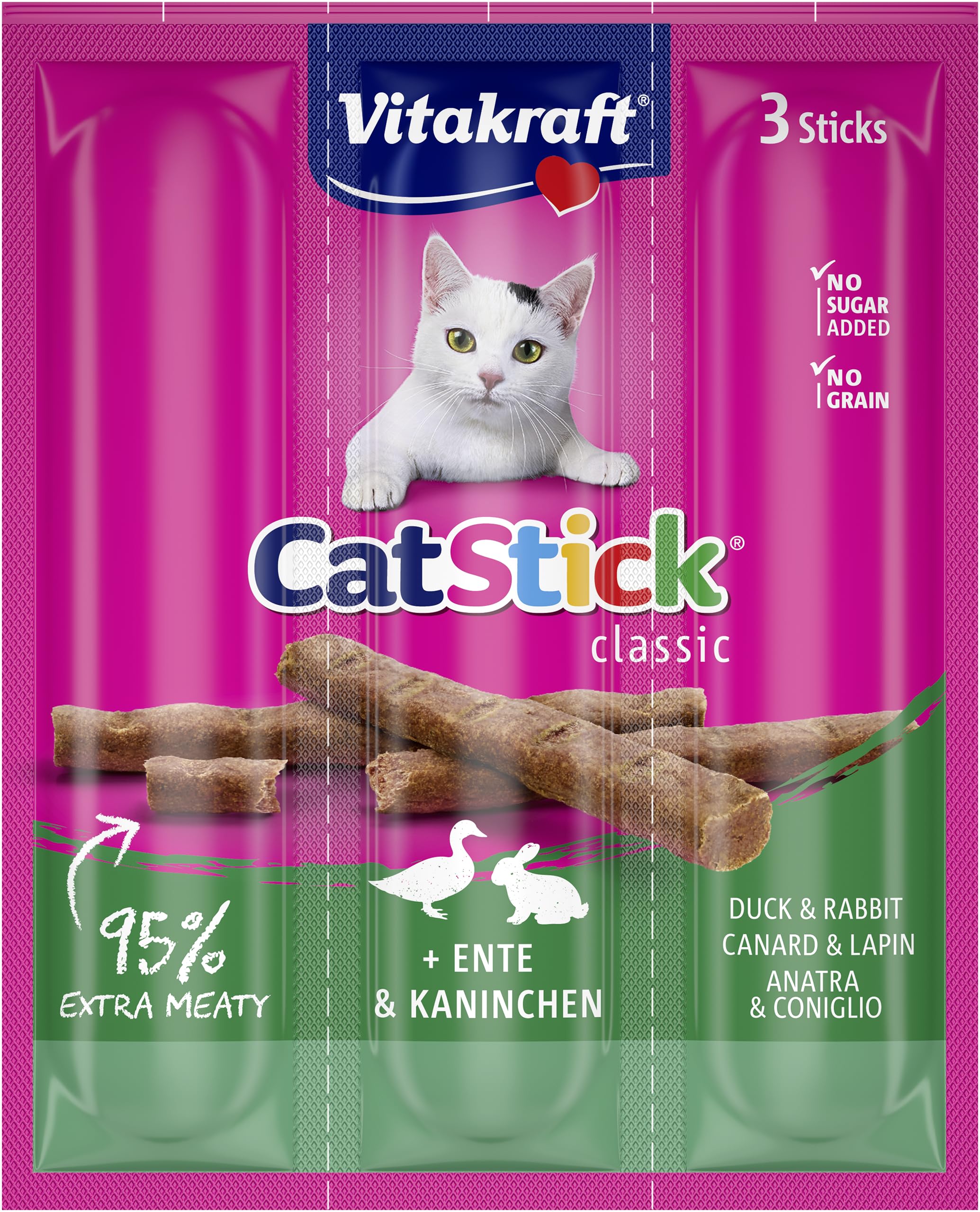 Vitakraft Cat Stick Mini (Flavour: Duck & Rabbit)