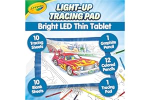 Crayola Light Up Tracing Pad - Blue, Drawing & Tracing Projector for Kids, Holiday & Christmas Gifts for Girls & Boys, Sketching Light Box Table, Toys for Kids, Ages 6+