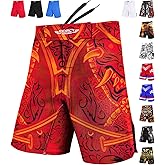 Exxact Sports Pro MMA Shorts, No-Gi BJJ Jiu Jitsu Shorts for Men, Boxing, UFC, Cross Training, Kickboxing & Grappling Shorts