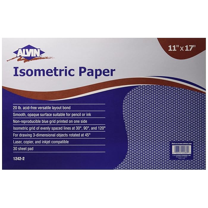 Buy Alvin, Isometric Paper Pad, Drafting and Graph Paper, Suitable for