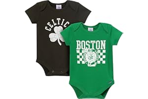 Gerber unisex-baby NBA Team 2 Pack Short Sleeve Onesie Bodysuits