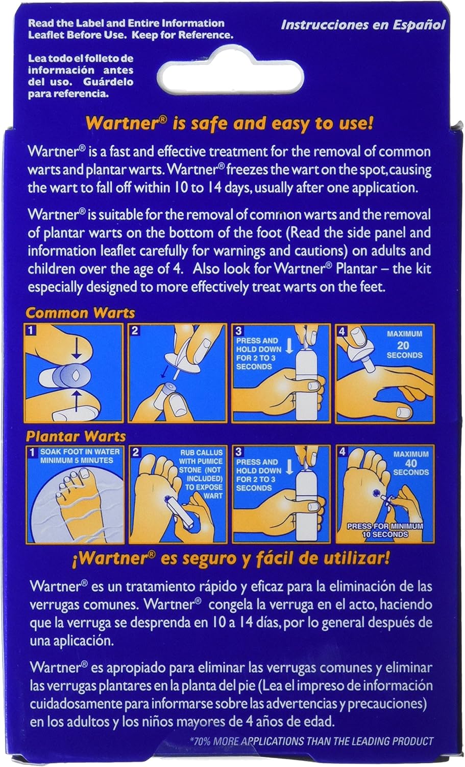 WARTNER Cryogenic Original Wart Removal System, 12 Count: Health & Personal Care