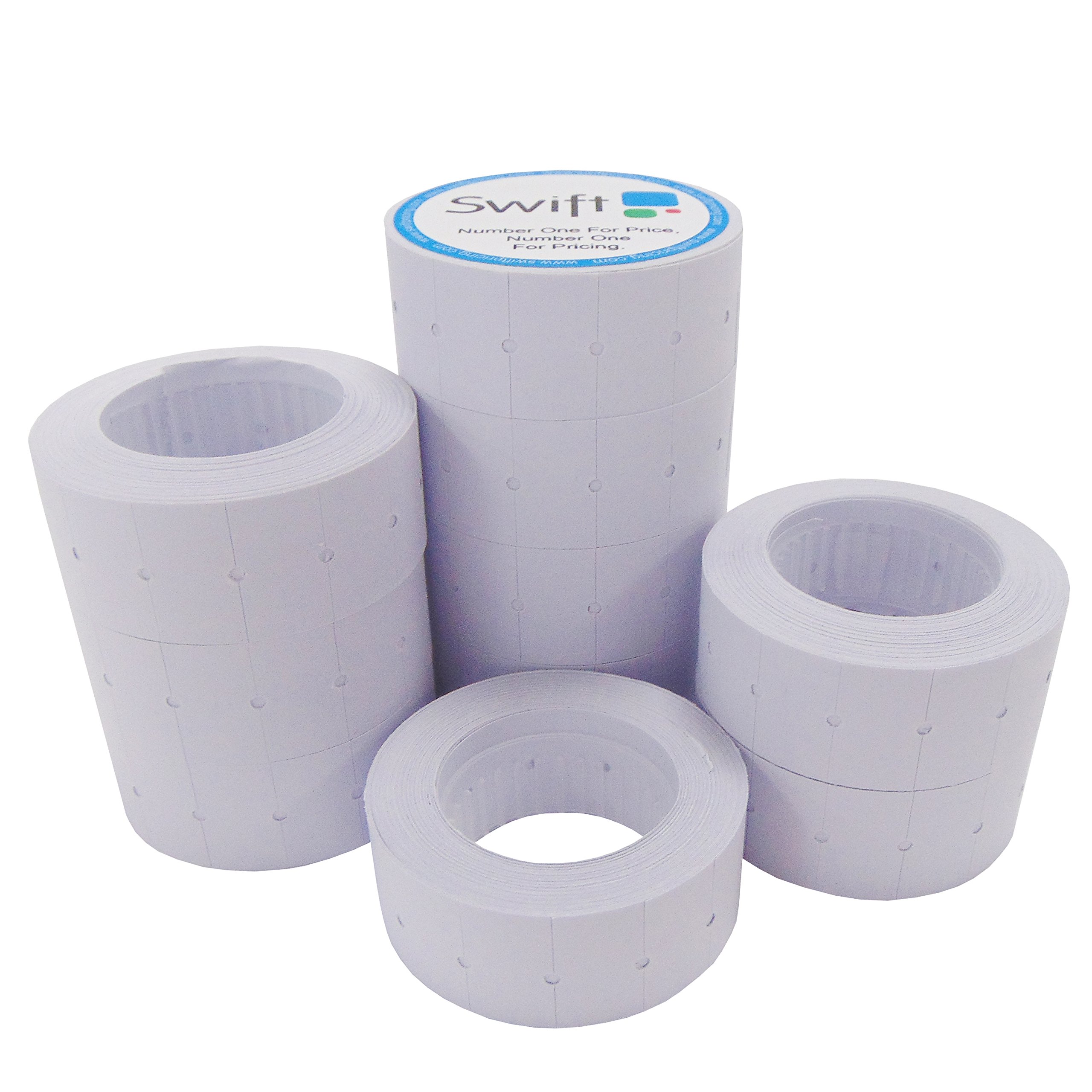 Swift 22 x 12 mm Price Gun Labels CT1 White 10 Rolls 10,000 Stickers Pricemarking Tags Fits Many Pricing Labellers
