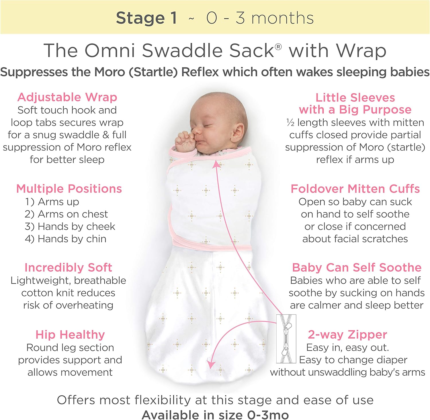 hands up sleep swaddle