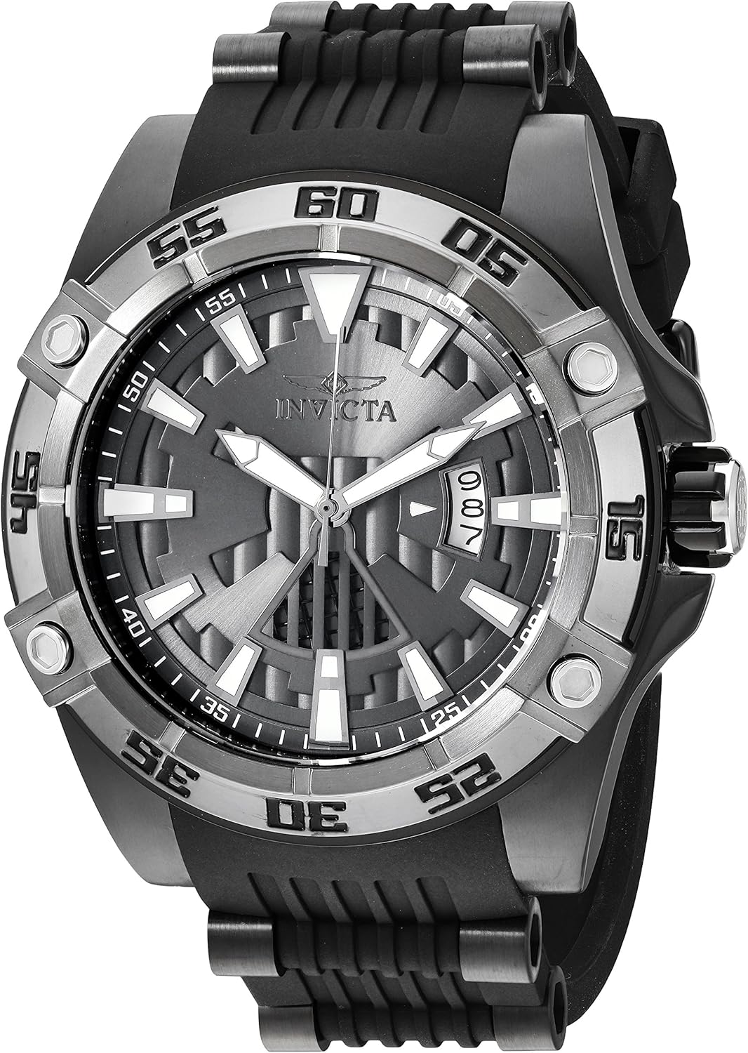 Invicta Men's Star Wars Stainless Steel Automatic-self-Wind Watch with Silicone Strap, Black, 26 (Model: 26523)