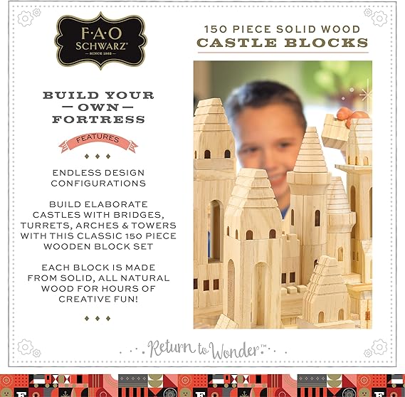 fao schwarz wood castle blocks