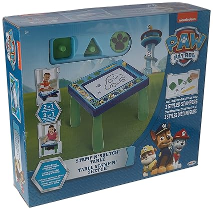 paw patrol educational activity table