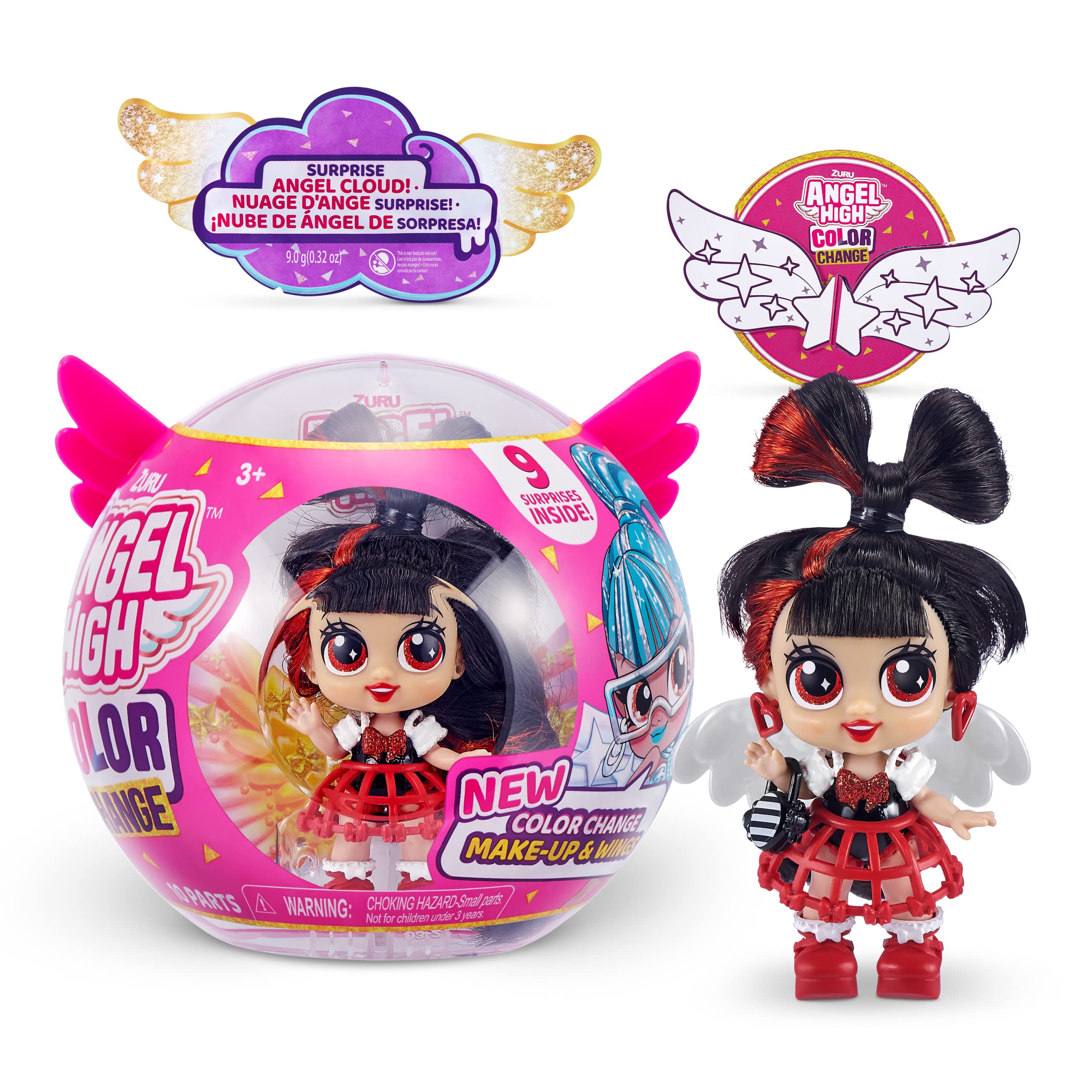 ITTY BITTY PRETTYS Angel High Glow Goals Series 2 Capsule Doll with 10 Surprise Accessories, Trixee