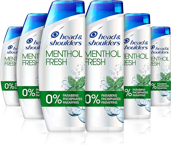 Head & Shoulders Menthol Fresh Mint Shampoo 500 ml, Pack of 6