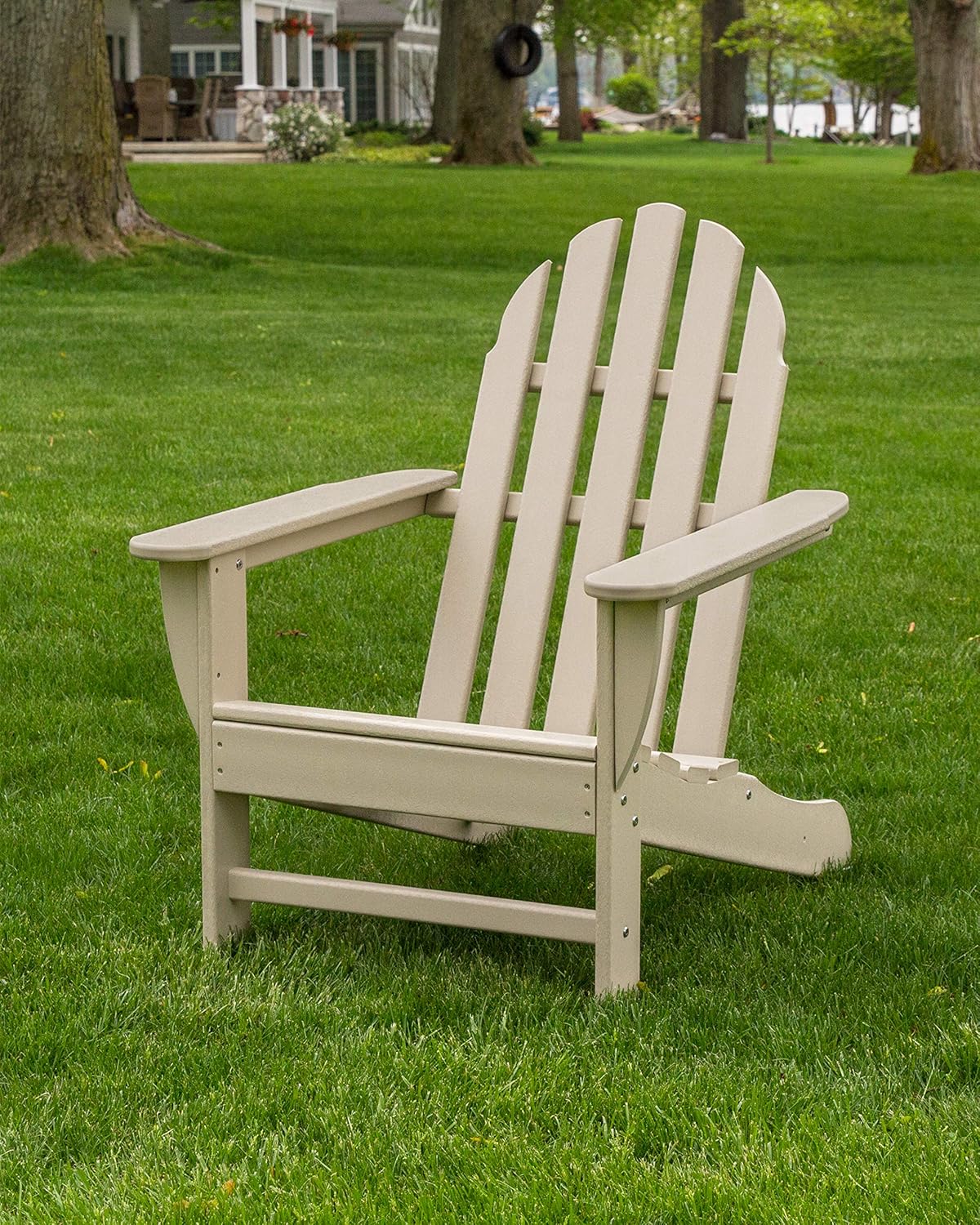 POLYWOOD AD4030WH Classic Outdoor Adirondack Chair, White : Garden & Outdoor