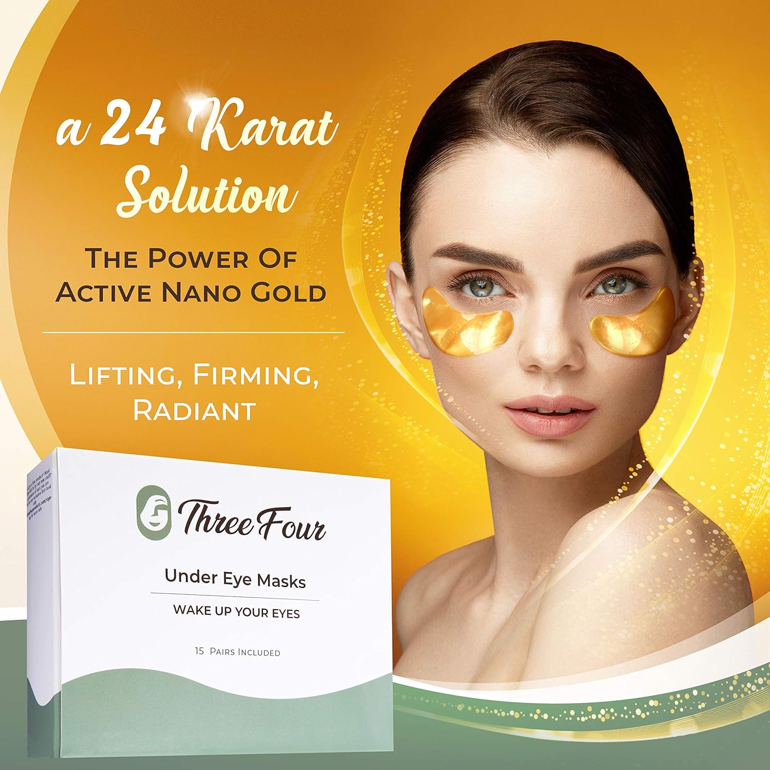 Under Eye Patches for Puffy Eyes I Under Eye Mask Dark Circles and Puffiness I UnderEye Gel Patches and Under Eye Pads w Collagen I 24k Gold 15Pack : Beauty