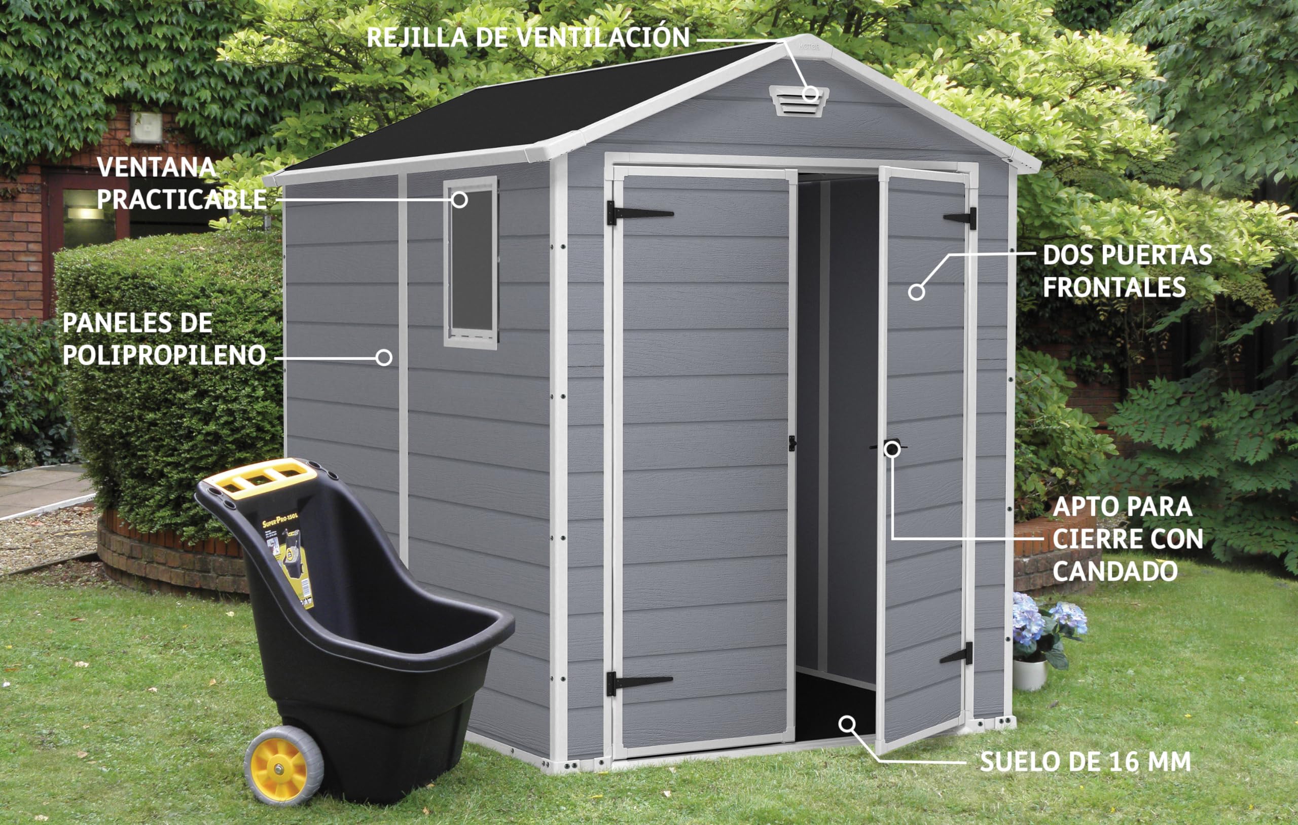 Keter Gerätehaus Manor 6x8 DD, Grau, 7,6 m³ 2