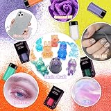 Renfio Iridescent Ultra Fine Glitter Powder 50g Orange Resin Crafts view 5