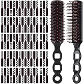200 Pcs Hair Brushes for Homeless Individually Wrapped Detangling Brush Curly Hair Brush Vent Hairbrush Comb Pp Material Curly Wavy Hair Blow Drying Styling for Shelter Hotel Woman Man, Black