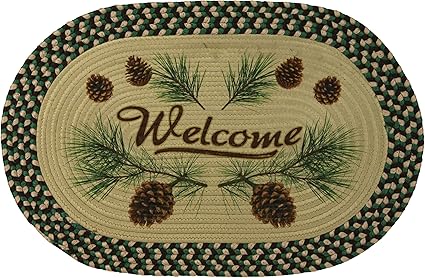 Amazon Com River S Edge Products Pinecone Braided Rug 26 Inch
