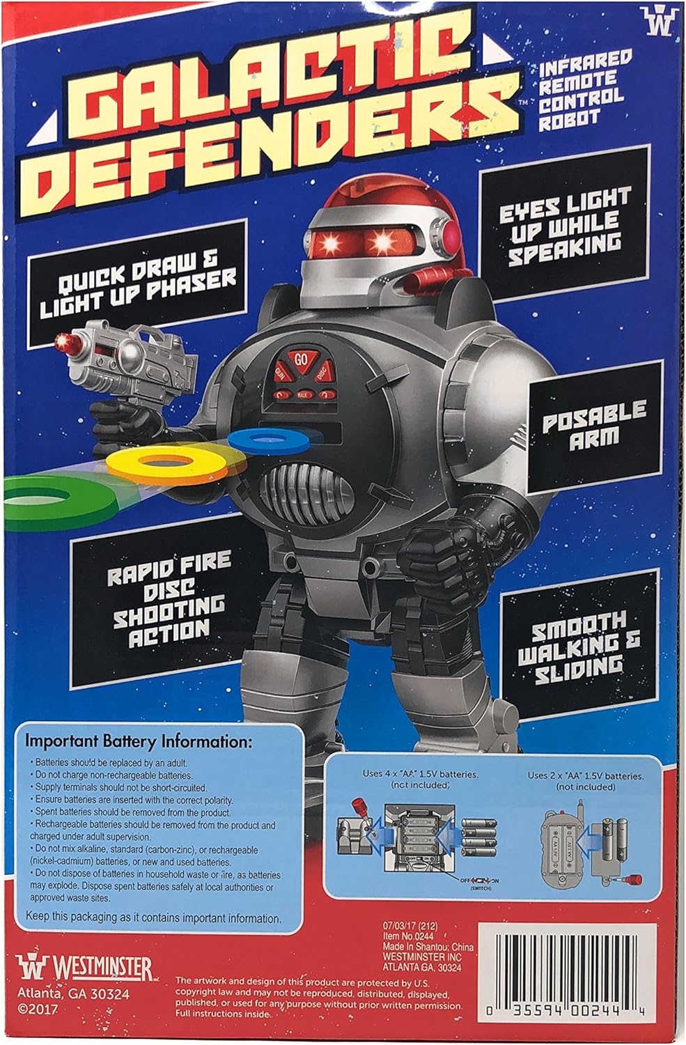galactic defender remote control robot