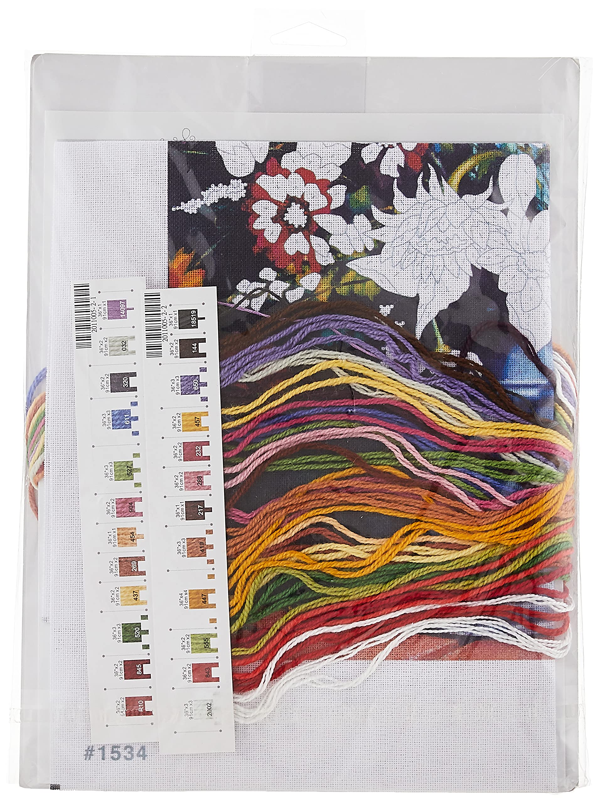 Dimensions Bucket of Flowers Crewel Embroidery Kit, 11'' W x 14'' H