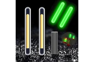 TRZLIFE Fishing Glow Sticks, 100 PCS Upgraded Lucky Fishing Green Light Unique Secret Formula Brings Brighter Longer Lasting More Visible Fishing Light Sticks Used on Float, Bobbers, Rod tip, Pole