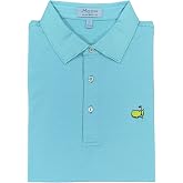 PETER MILLAR Masters Men's Performance Tech Micro Stripe Golf Shirt Polo - Blue