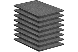 8 Pcs High Density Polyurethane Foam Sheet - 16 x 12 x 1 In Tool Box Cuttable Foam Inserts for Cases - Storage Packing Foam S