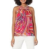 Trina Turk Womens Printed Halter TopBlouse