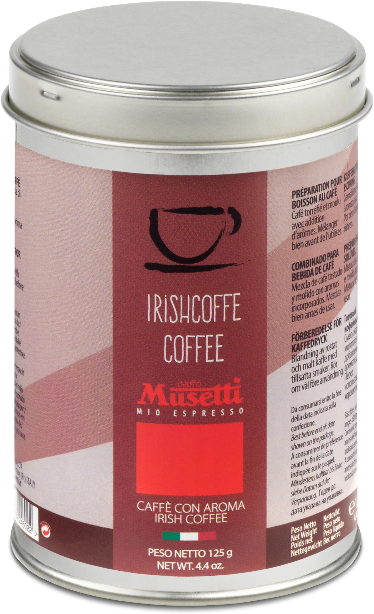 Musetti Coffee - Flavoured Coffee - 125 g (4.4 oz) Ground (Irish Coffee)