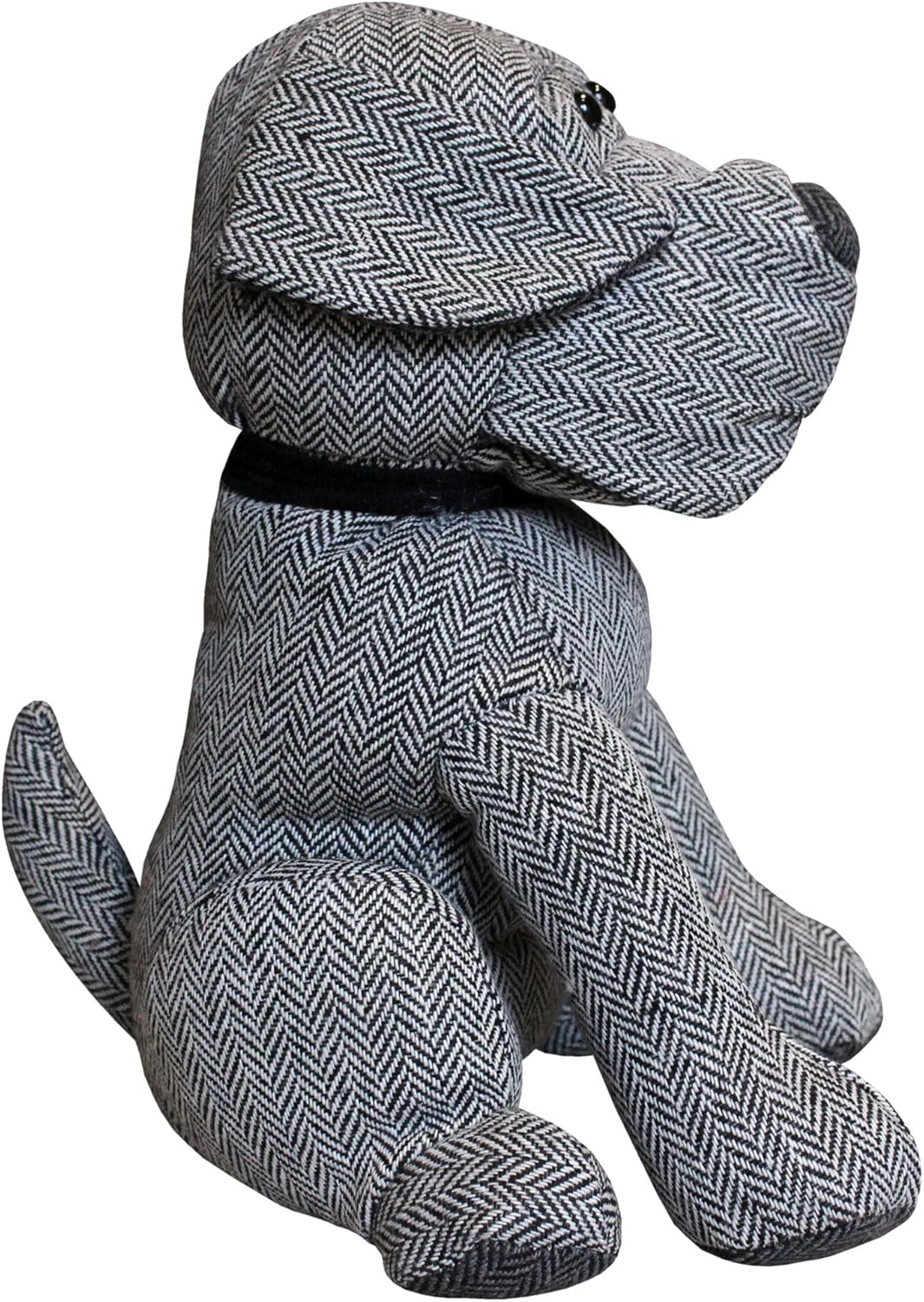 Riva Paoletti Herringbone Dog Doorstop, Grey, Heavyweight Sand Filling, Polyester and Acrylic - Image 4