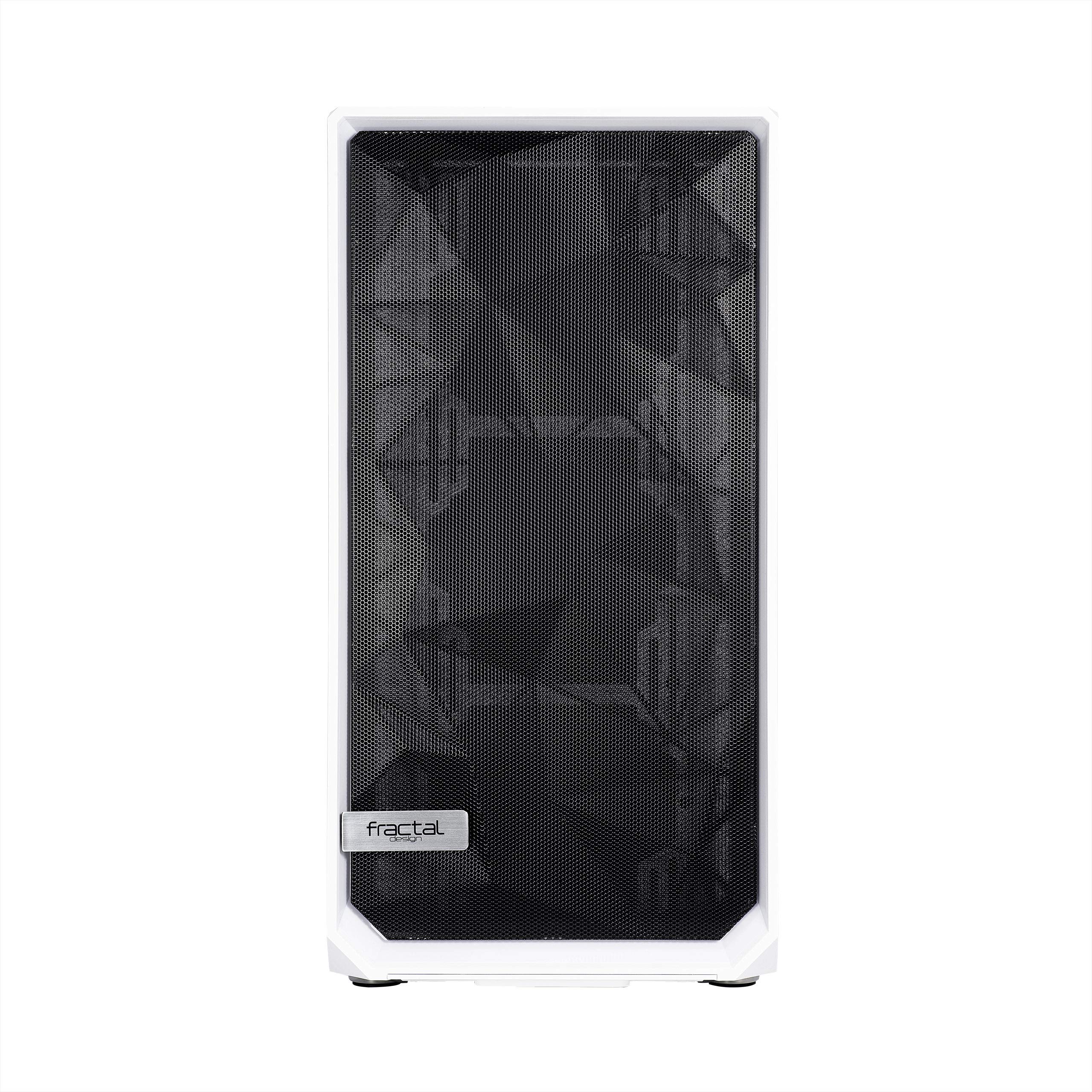 Fractal Design Meshify S2- Mid Tower Computer Case- Airflow/Performance- 3X Silent Fans and Nexus Hub Included- PSU Shroud- Modular Interior- Water-Cooling Ready- USB Type C- White Tempered Glass