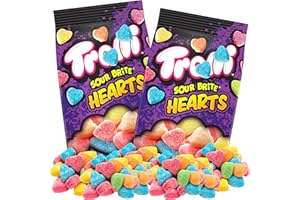 ZOMPOZ Valentine's Sourbrite Gummy Hearts Candy, 2 Pack, Sour Heart Shaped Gummy Candy, Assorted Fruit Flavors, Valentine's Candy, 11.5 oz Each, for Gifting, Parties, Classroom Exchange