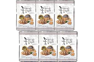 LENITH Korean Sliced and Shredded Flower Dried Squid 15g*6 Packs For Late Night Snack for Camping, Outdoor Activity Good for Anju 오징어