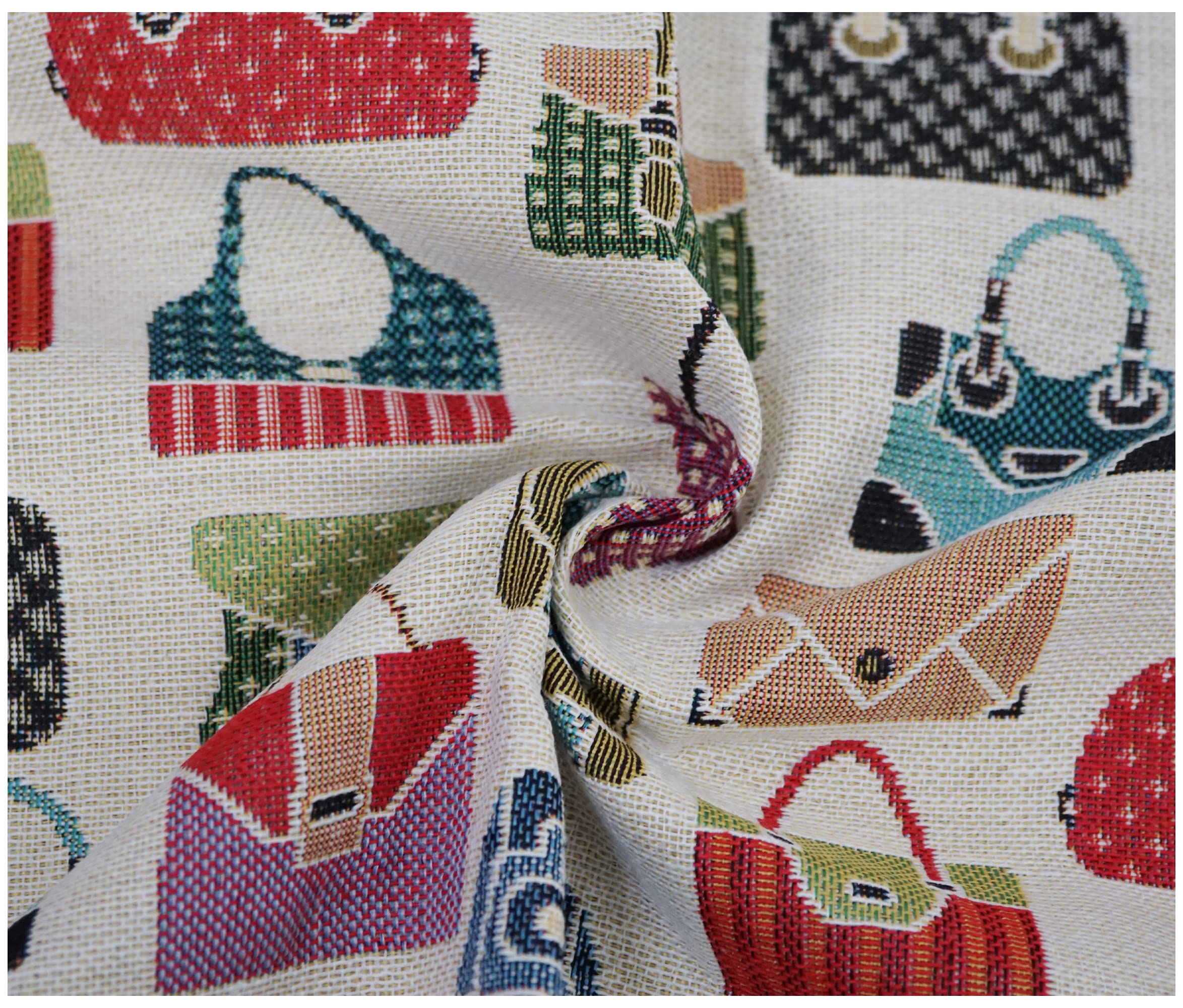 Luxury Tapestry Woven Curtain Upholstery Fabric Sofa Cushion Durable Material (200 x 140cm, Bags)