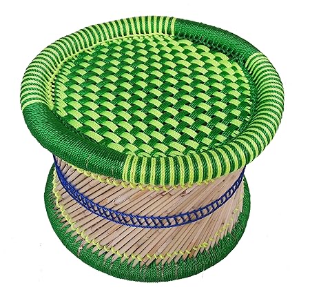Pushkar Handicraft Cane Bar Stool for Indoor/Outdoor Furnishings (Multicolour)