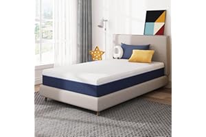 Gelsea 6 Inch Twin Size Mattress for Kids, Gel Cooling Memory Foam Mattress in A Box, Medium Firm Feel for Back Pain Relief, CertiPUR US Certified