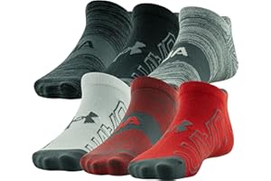 Under Armour boys Essential Lite No Show Socks, 6-pairs