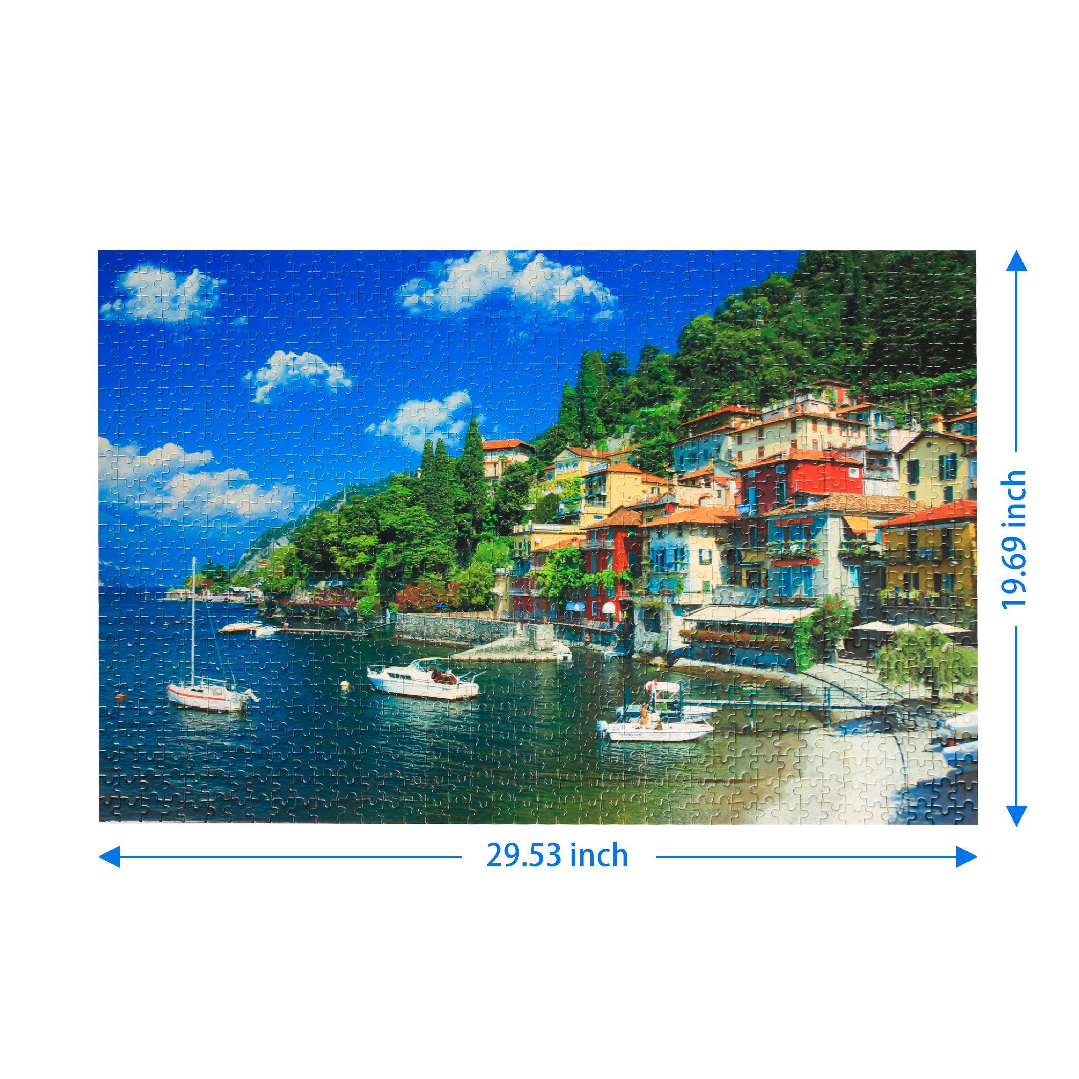 Lavievert 1000 Piece Jigsaw Puzzle Game for Adults and Kids - Lake Como, Italy