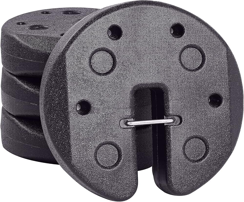MasterCanopy 4-Pcs Deluxe Gazebo Weights, 9KG Total, Black