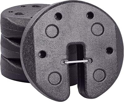 MasterCanopy 4-Pcs Deluxe Gazebo Weights, 9KG Total, Black
