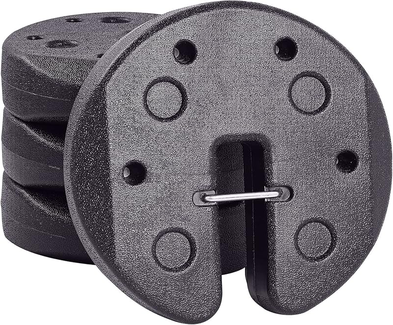 MasterCanopy 4-Pcs Deluxe Gazebo Weights, 9KG Total, Black