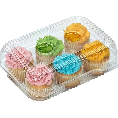 Buy 6 compartment Clear Cupcake Muffin 