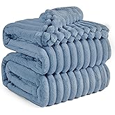 Bedsure GentleSoft King Blanket for Couch - Cozy Soft Blankets for Women, Cute Large Throws for Girls, Blue, 108x90 Inches