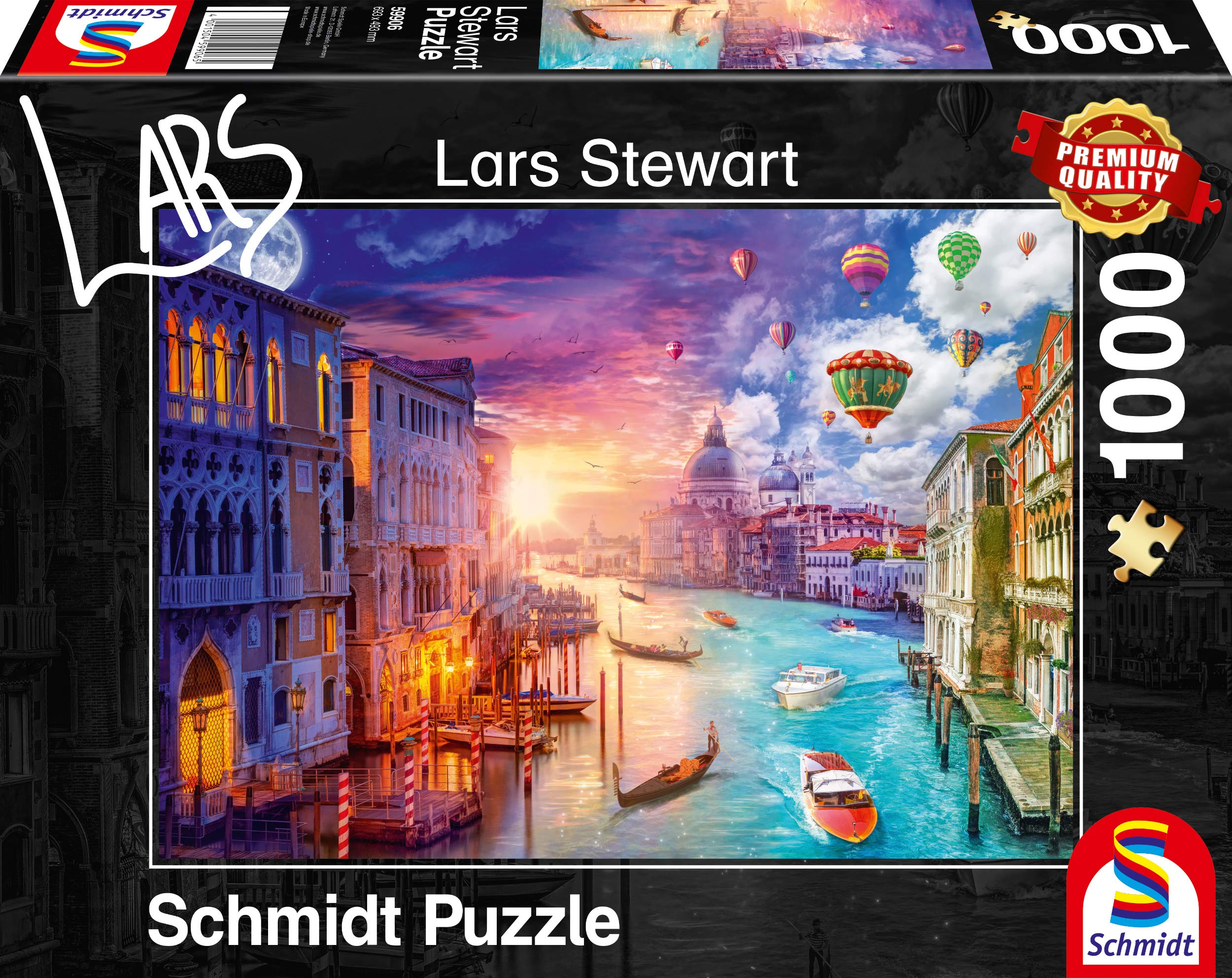 Schmidt | Lars Stewart: Venice - Night & Day (1000 pieces) | Jigsaw Puzzle | Ages 12+