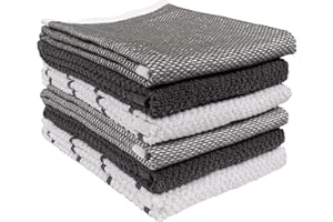 KAF Home Ayesha Kitchen Towel - Set of 6 Mixed Kitchen Terry Towels - Cotton & Absorbent Dish Towels for Kitchen Drying Dishe