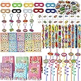 130PCS Hero Themed Party Favors Kit-Birthdays Supplies Includes Reusable Straws,Key Chains,Mask, Stickers,Slap Bracelets,Stickers,Tattoo Sticker,Goodie Bag for Perfect for Hero Party Decorations