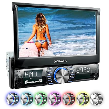 XOMAX XM-VRSU742BT Autoradio mit 18 cm / 7' Touchscreen Bildschirm I Bluetooth I USB SD AUX I RDS Radio Tuner I Anschlüsse fü