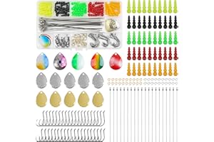 SHADDOCK FISHING Fishing Lure Making Kit 165pcs DIY Spinner Bait Making Kit Includes Colorado Blades Hooks Stacked Fishing Beads for Fishing Rigs Walleye Rigs Trolling Rigs Crawler Harness Trout Bass Salmon